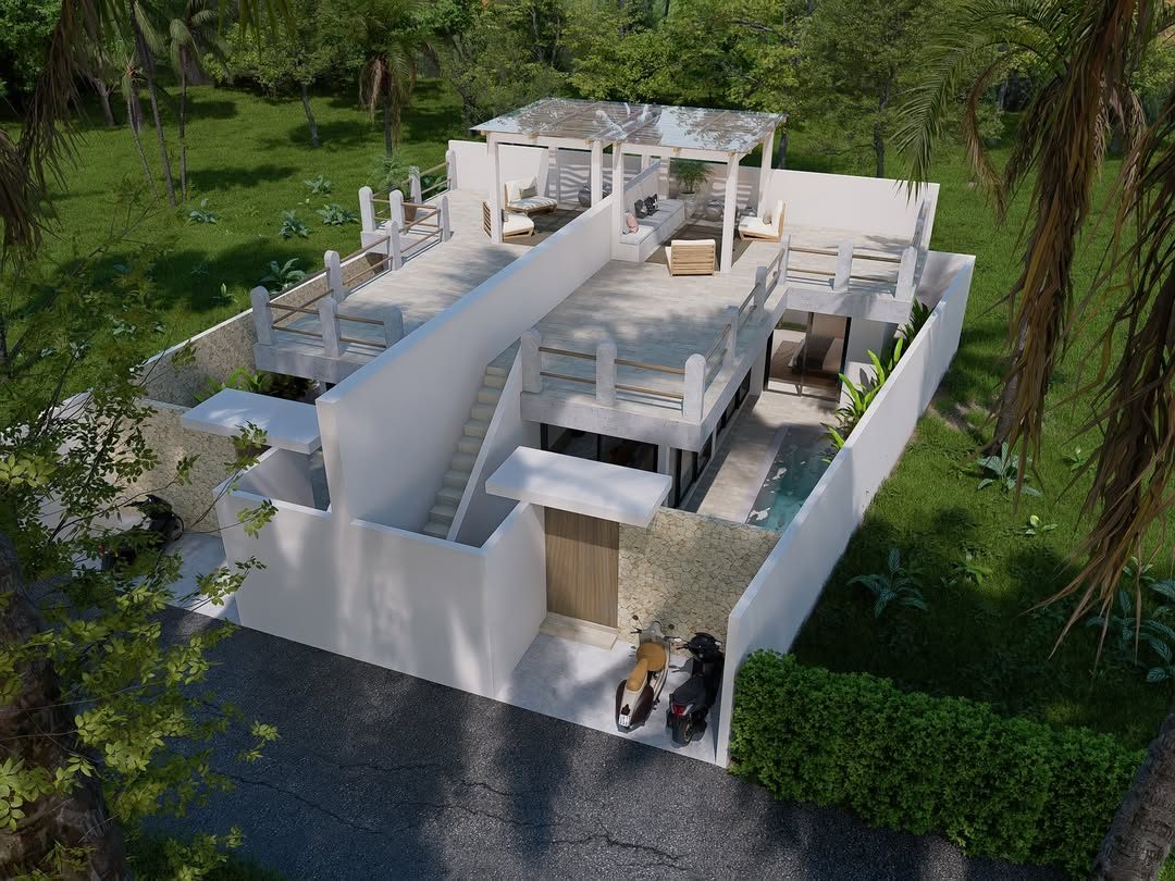 Casas Bali terrace with pergola